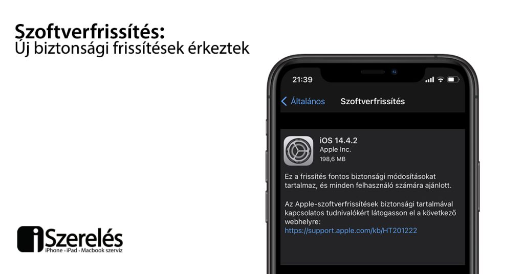 biztonsági frissítések