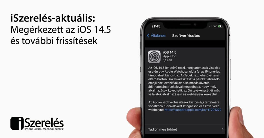 iOS 14.5 frissítés