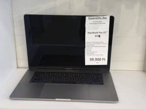 MacBook Pro 15" 2017 2.9GHz/i7/16GB/500GB/US billentyű/208 töltési ciklus/TouchBar/TouchID (17/0)